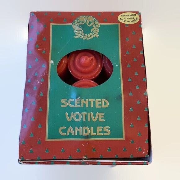 Votive Candle Cinnamon Fragrance Single Wick Set of 9 Unused Scented Autumn - Picture 1 of 9